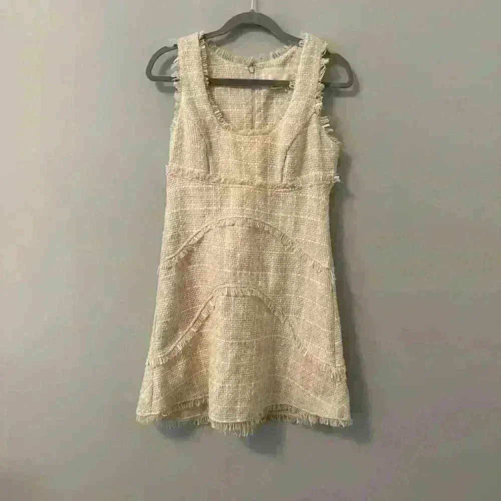 NWT Anthropologie Scoop Neck Tweed Mini Dress Size 4